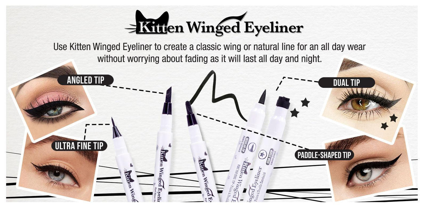 J.Cat Beauty Kitten Winged Eyeliner Kwe 101 (Black)