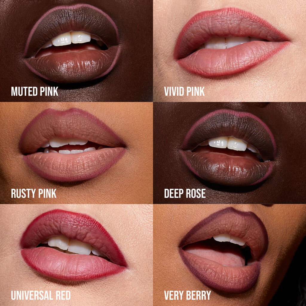 Huda Beauty Lip Liner Lip Contour 2.0 Automatic Matte Lip Pencil (Vivid Pink)