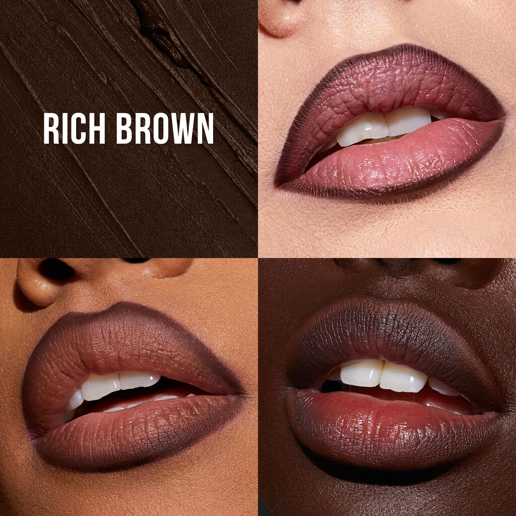 Huda Beauty Lip Liner Lip Contour 2.0 Automatic Matte Lip Pencil (rich brown)