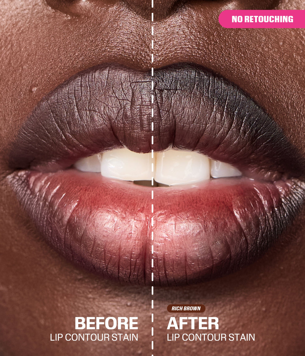 HUDA BEAUTY LIP CONTOUR STAIN LIP TINT (RICH BROWN)