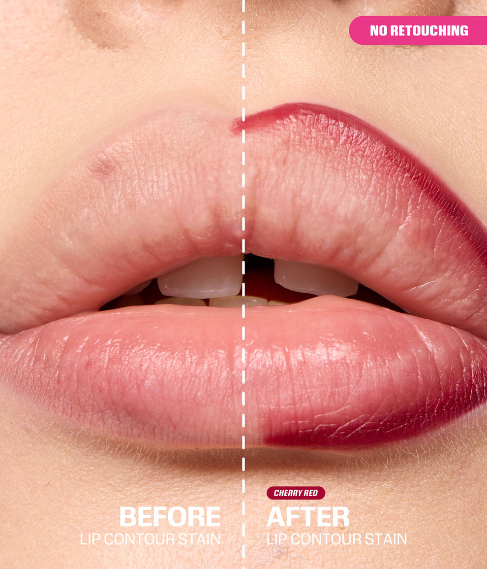 HUDA BEAUTY LIP CONTOUR STAIN LIP TINT (CHERRY RED)