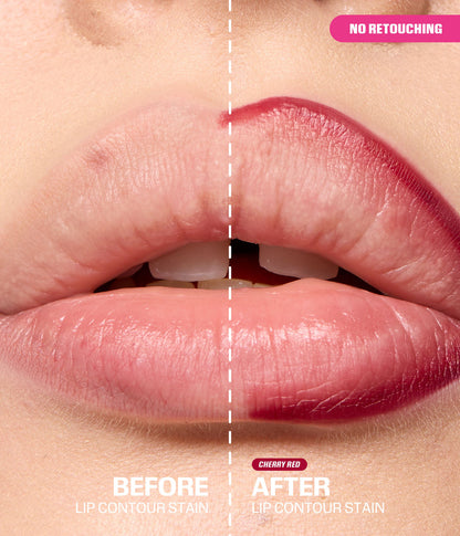 HUDA BEAUTY LIP CONTOUR STAIN LIP TINT (CHERRY RED)