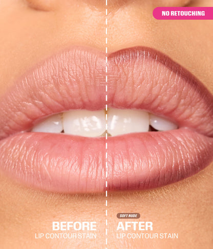 HUDA BEAUTY LIP CONTOUR STAIN LIP TINT (SOFT NUDE)