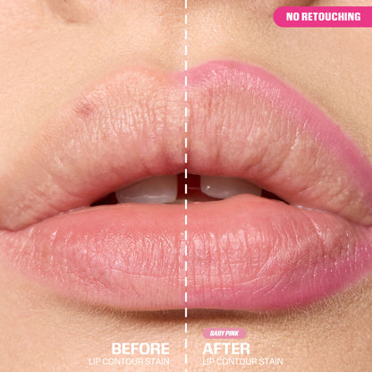 HUDA BEAUTY LIP CONTOUR LIP SATIN 12-HOUR WEAR  (BABY PINK)