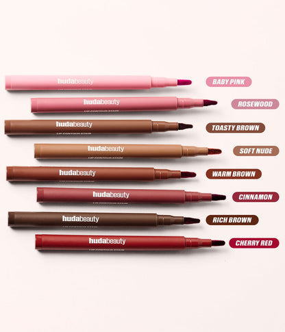 HUDA BEAUTY LIP CONTOUR STAIN LIP TINT (SOFT NUDE)