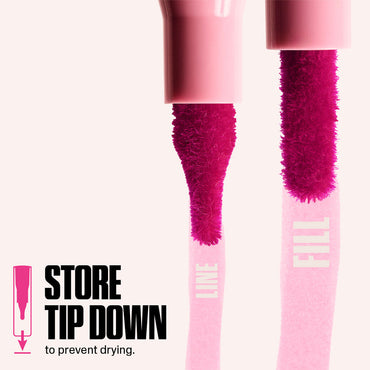 HUDA BEAUTY LIP CONTOUR LIP SATIN 12-HOUR WEAR  (BABY PINK)