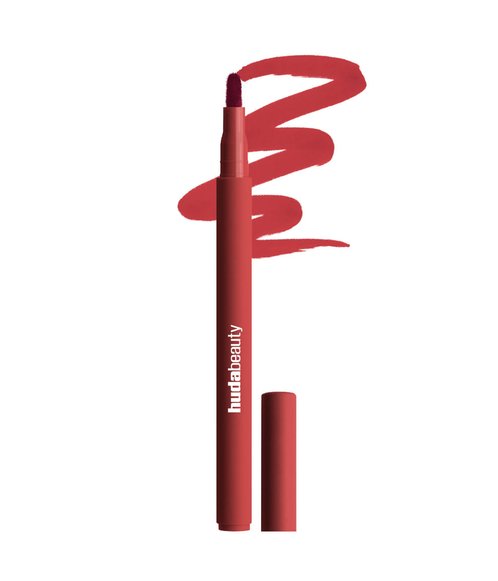 HUDA BEAUTY LIP CONTOUR STAIN LIP TINT (CHERRY RED)