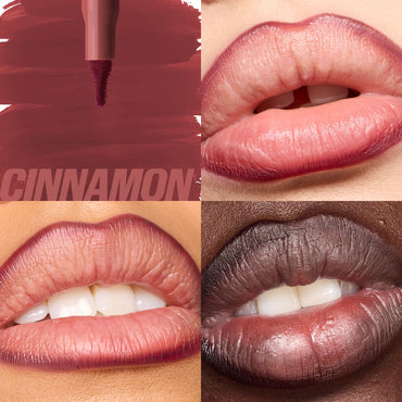 HUDA BEAUTY LIP CONTOUR LIP SATIN 12-HOUR WEAR  (CINNAMON)