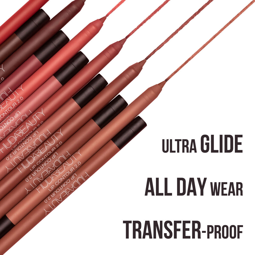Huda Beauty Lip Liner Lip Contour 2.0 Automatic Matte Lip Pencil (Vivid Pink)