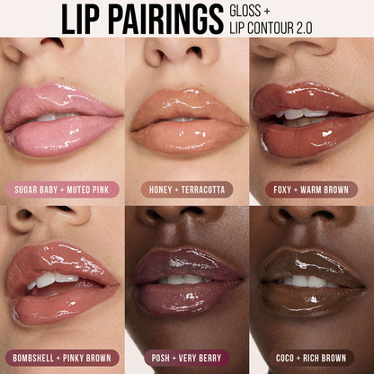 Huda Beauty Faux Filler Extra Shine Lip Gloss (COCO)