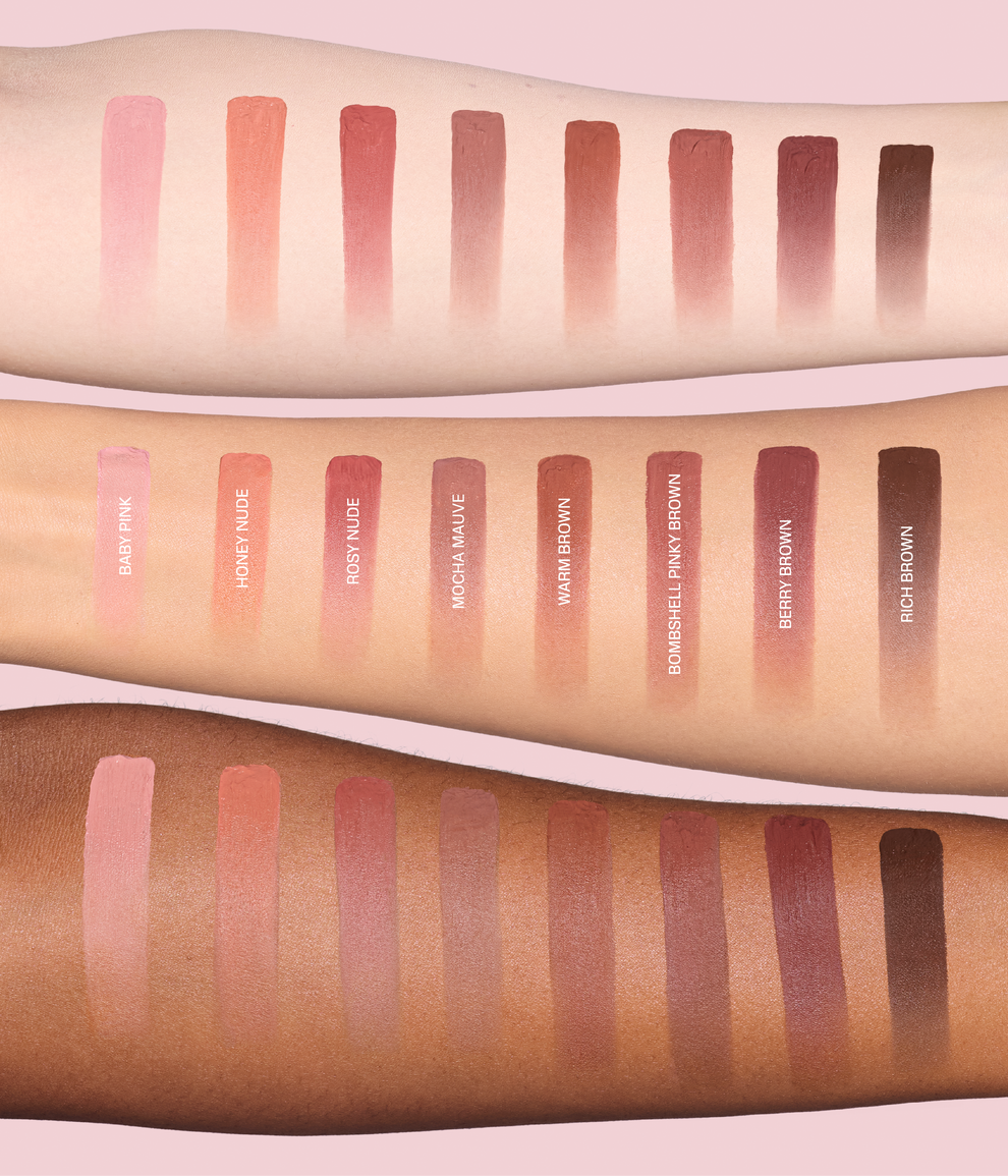 HUDA BEAUTY LIQUID MATTE MOOUSSE SOFT BLUR LIP CREAM (BABY PINK)