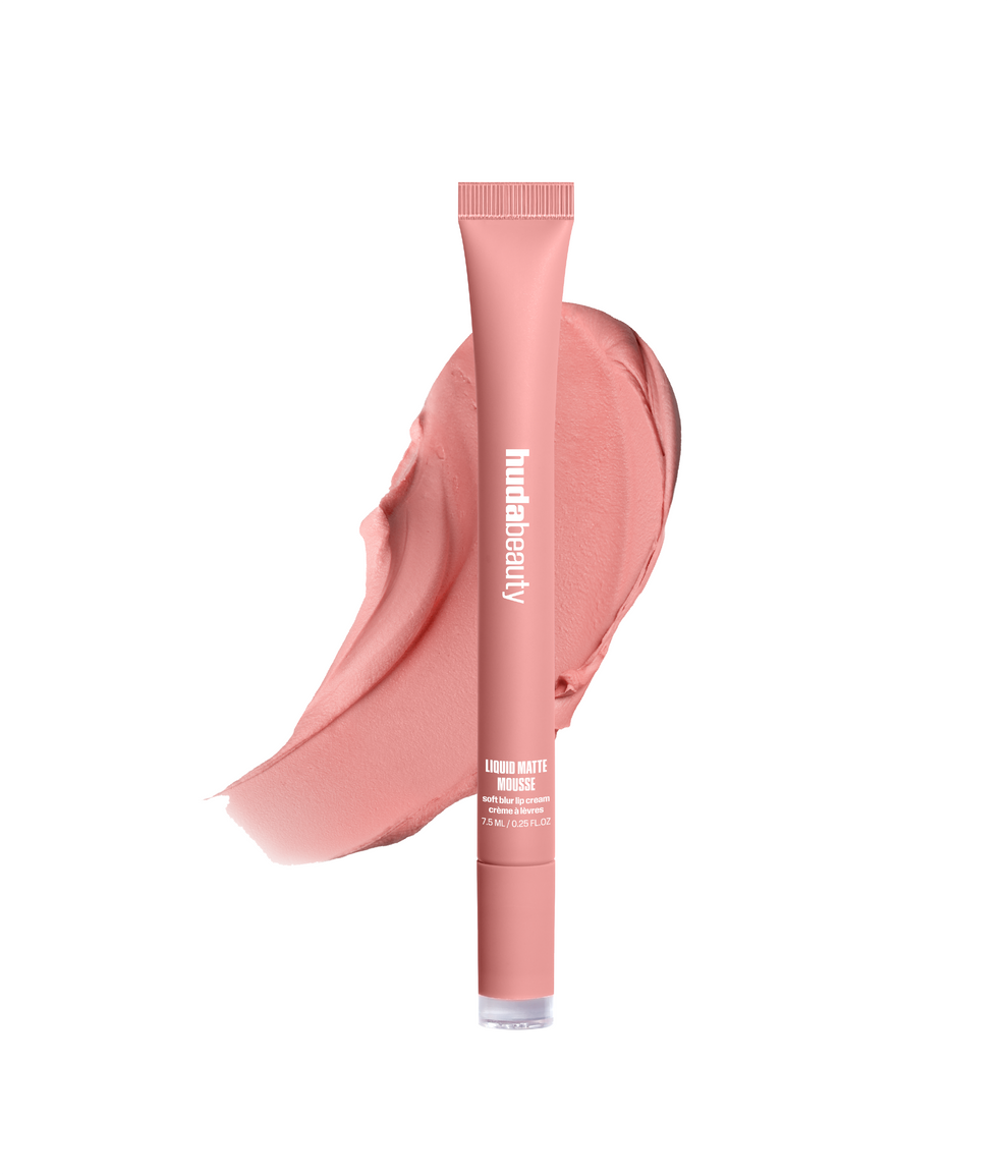 HUDA BEAUTY LIQUID MATTE MOOUSSE SOFT BLUR LIP CREAM (BABY PINK)