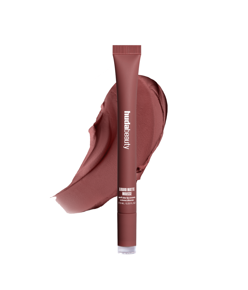 HUDA BEAUTY LIQUID MATTE MOOUSSE SOFT BLUR LIP CREAM (berry brown)