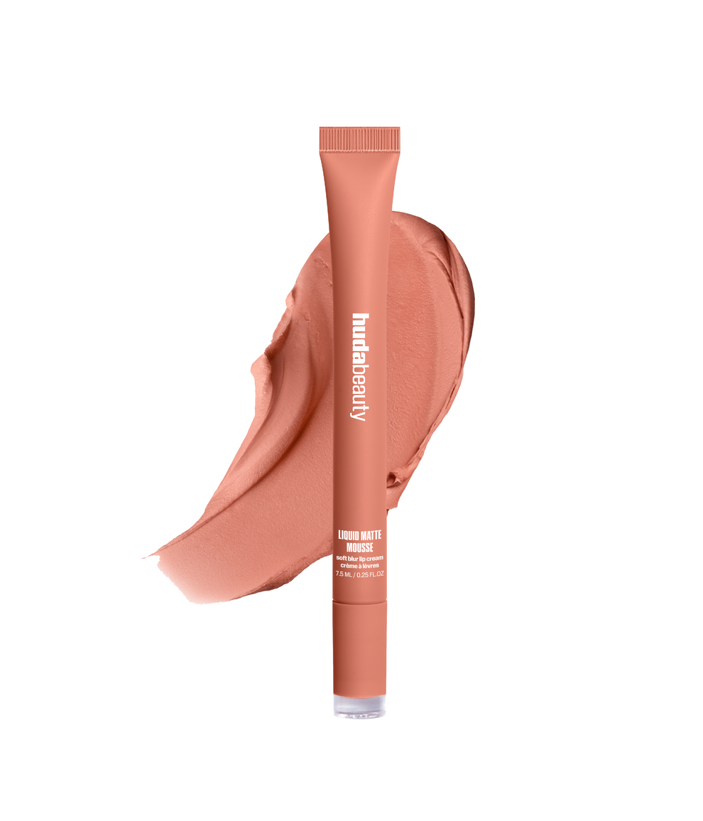 HUDA BEAUTY LIQUID MATTE MOOUSSE SOFT BLUR LIP CREAM (honey nude)