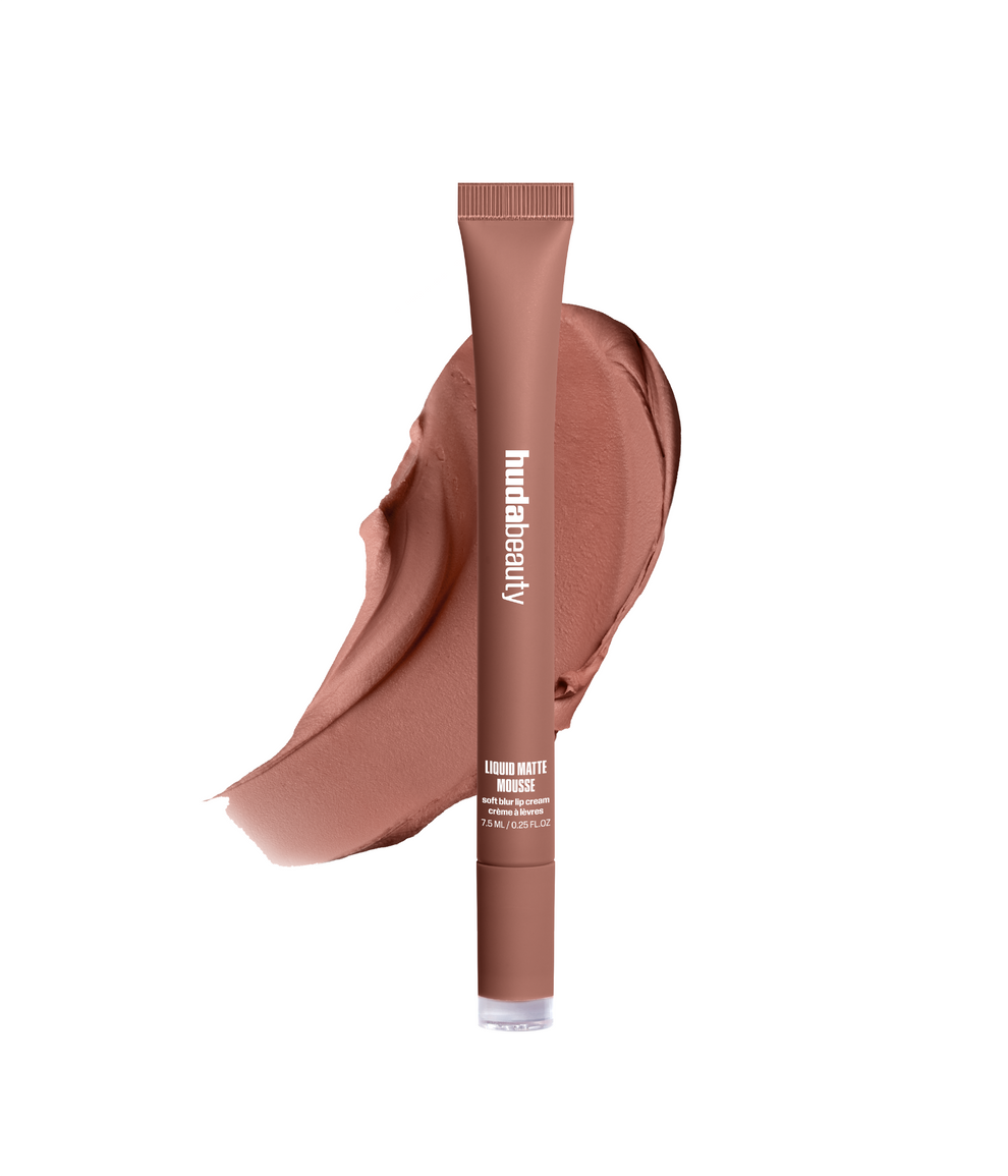 HUDA BEAUTY LIQUID MATTE MOOUSSE SOFT BLUR LIP CREAM (mocca mauve)