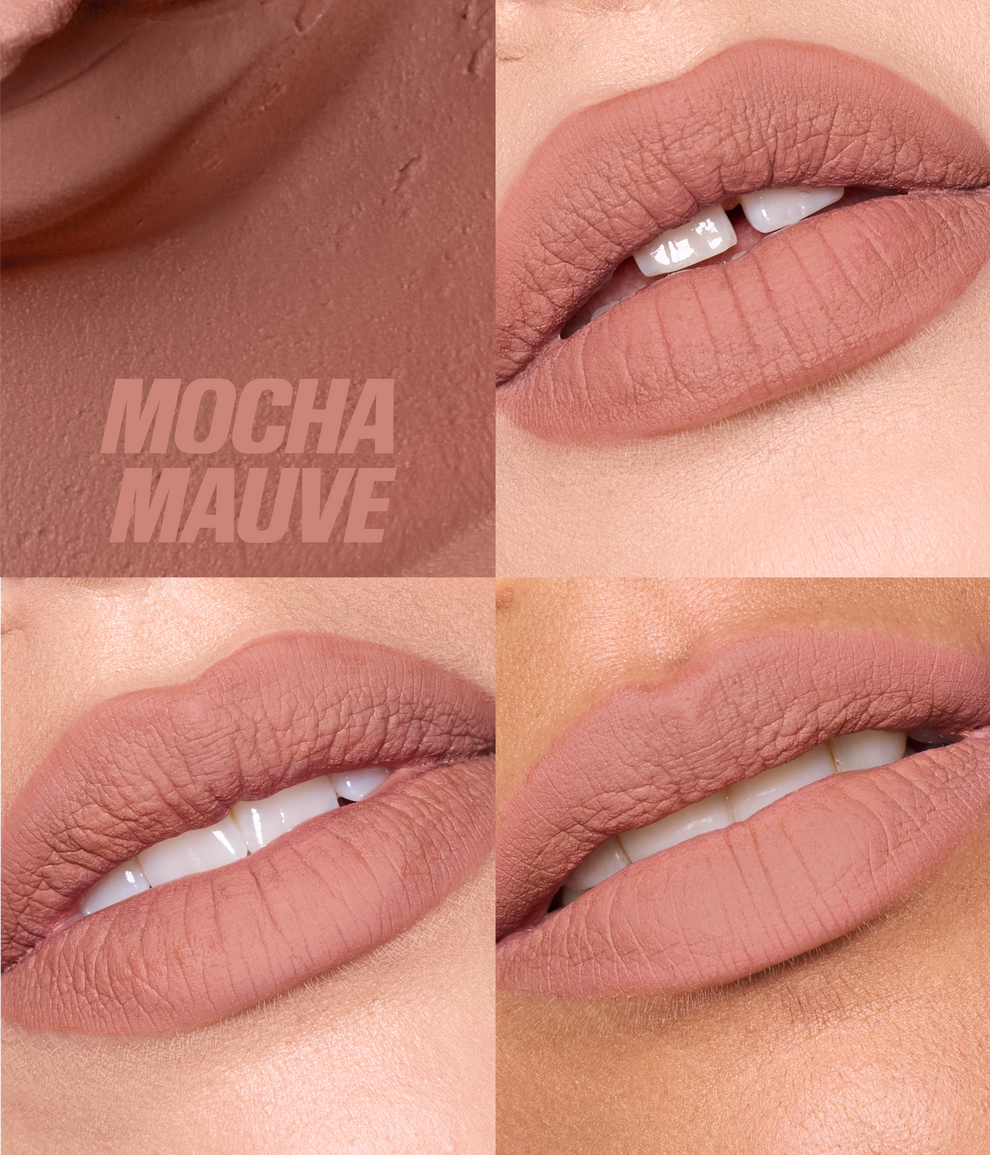 HUDA BEAUTY LIQUID MATTE MOOUSSE SOFT BLUR LIP CREAM (mocca mauve)