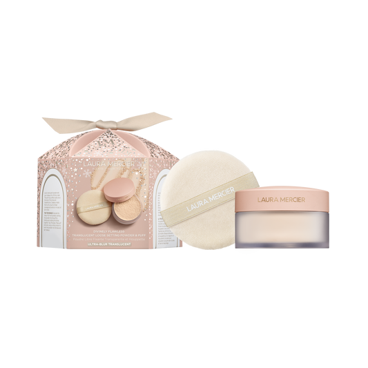 Laura Mercier Divinely Flawless Translucent Loose Setting Powder Ultra-Blur & Puff