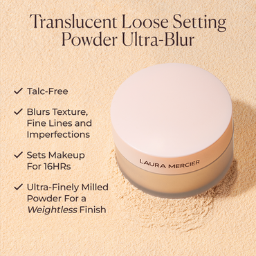 Laura Mercier Divinely Flawless Translucent Loose Setting Powder Ultra-Blur & Puff