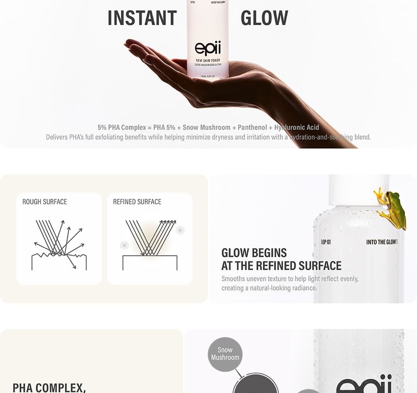 EPI NEW SKIN TONER SNOW MUSHROOM & PHA