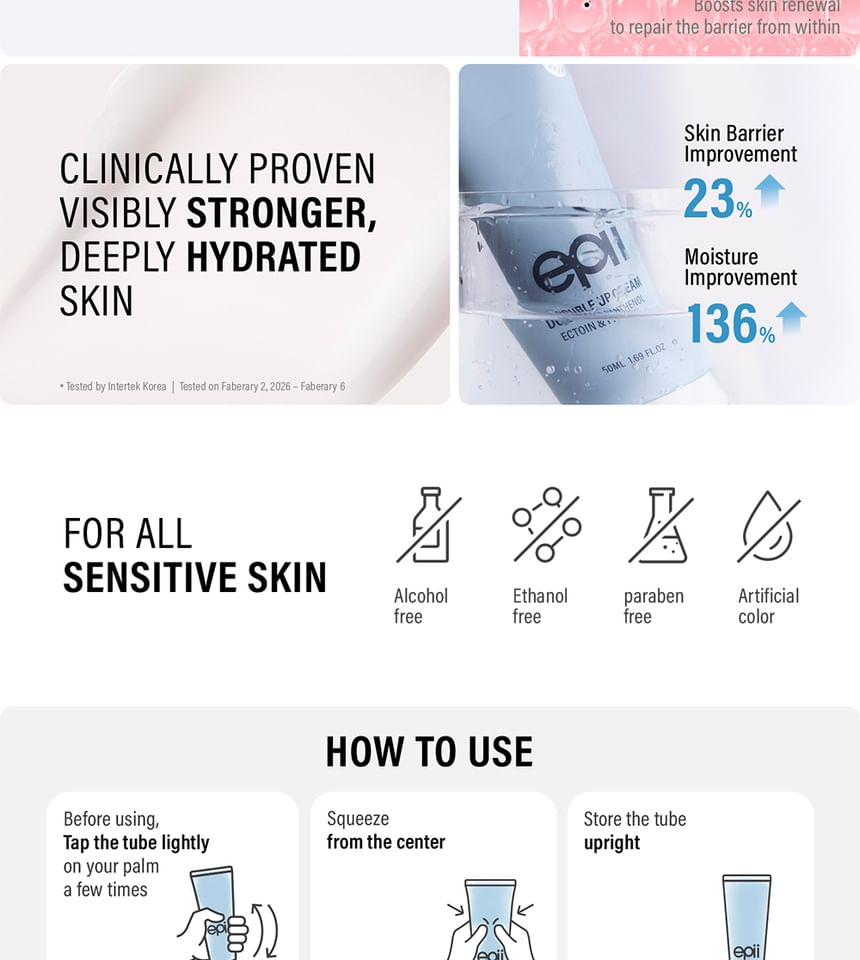 EPI DOUBLE UP CREAM ECTOIN & PANTHENOL