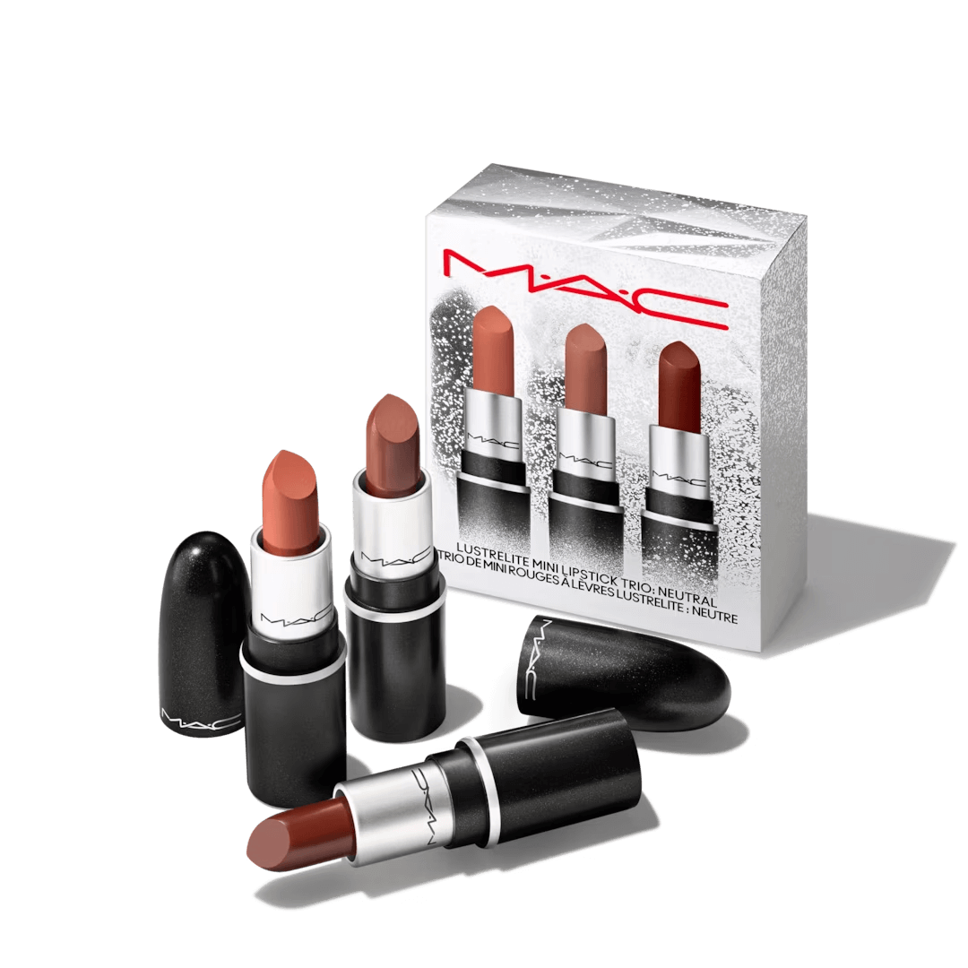 MAC COSMETICS 3 PIECES EVERYDAY LUXURY LIPSTICK NEUTRAL