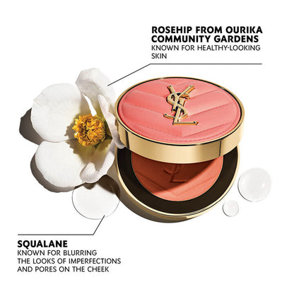 YVES SAINT LAURENT  MAKE ME BLUSH 24H BUILDABLE POWDER BLUSH (RESTLESS ROSE)
