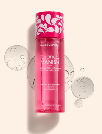 GrandeVANISH Bi-Phase Makeup Remover for Eyes, Lashes & Lips