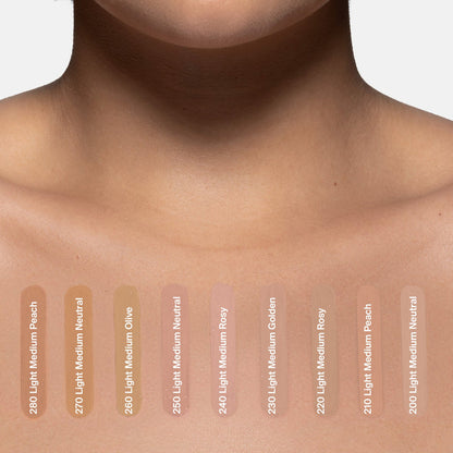 HAUS LABS BY LADY GAGA  TRICLONE SKIN TECH MEDIUM COVERAGE FOUNDATION WITH FERMENTED ARNICA (280 Light Medium Neutral )