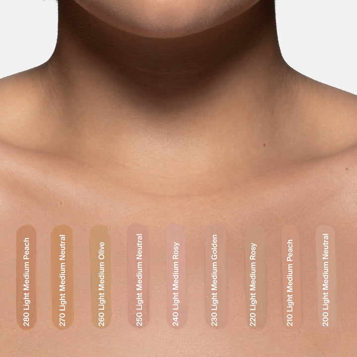 HAUS LABS BY LADY GAGA  TRICLONE SKIN TECH MEDIUM COVERAGE FOUNDATION WITH FERMENTED ARNICA (210 Light Medium Neutral)