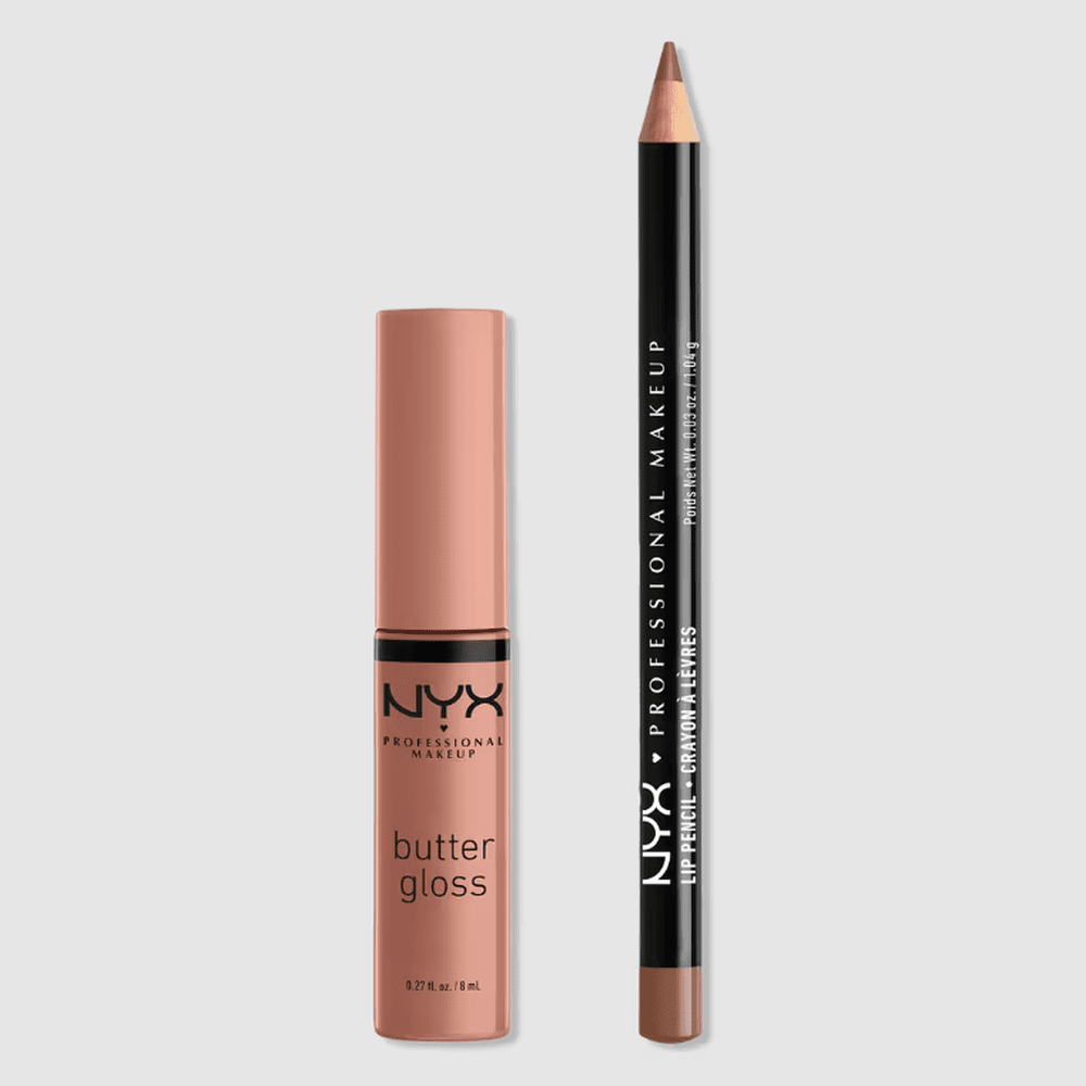 NYX PROFESSIONAL MAKEUP SLIM PENCIL & BUTTER GLOSS DUO (madeleine)