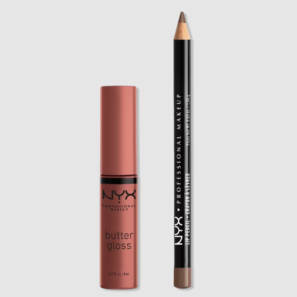 NYX PROFESSIONAL MAKEUP SLIM PENCIL & BUTTER GLOSS DUO (praline)