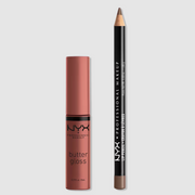 NYX PROFESSIONAL MAKEUP SLIM PENCIL & BUTTER GLOSS DUO (praline)