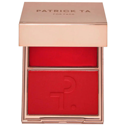 PATRICK TA MAJOR HEADLINES - DOUBLE-TAKE CREME & POWDER BLUSH DUO (she left me on red)