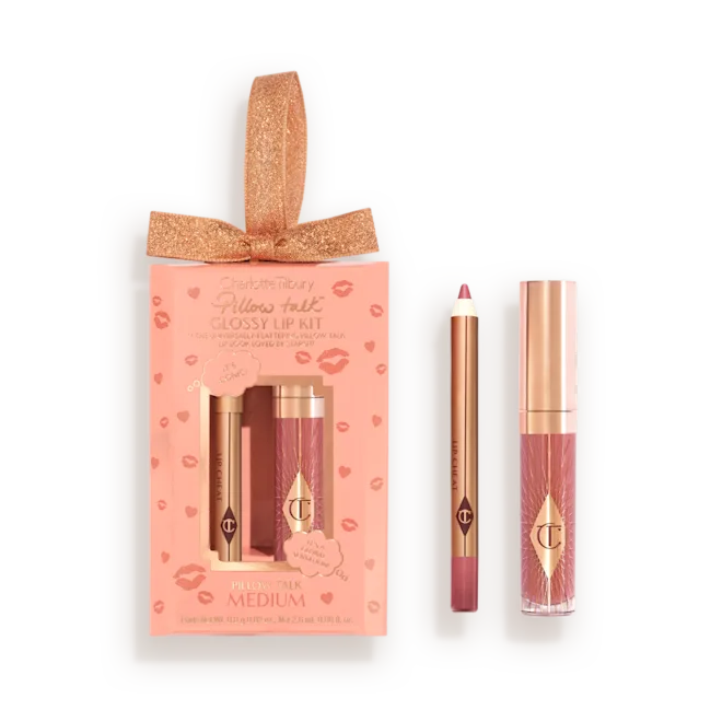 CHARLOTTE TILBURY PILLOW TALK MINI GLOSSY LIPS DUO PILLOW TALK ORIGINAL MEDIUM