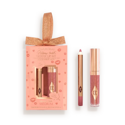 CHARLOTTE TILBURY PILLOW TALK MINI GLOSSY LIPS DUO PILLOW TALK ORIGINAL MEDIUM