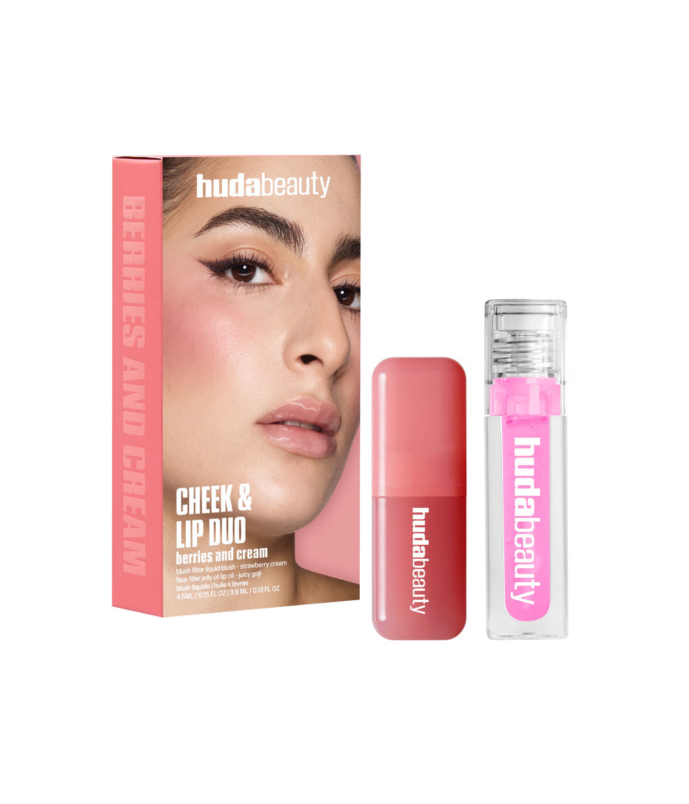 HUDA BEAUTY CHEEK & LIP DUO BERRIES AND CREAM