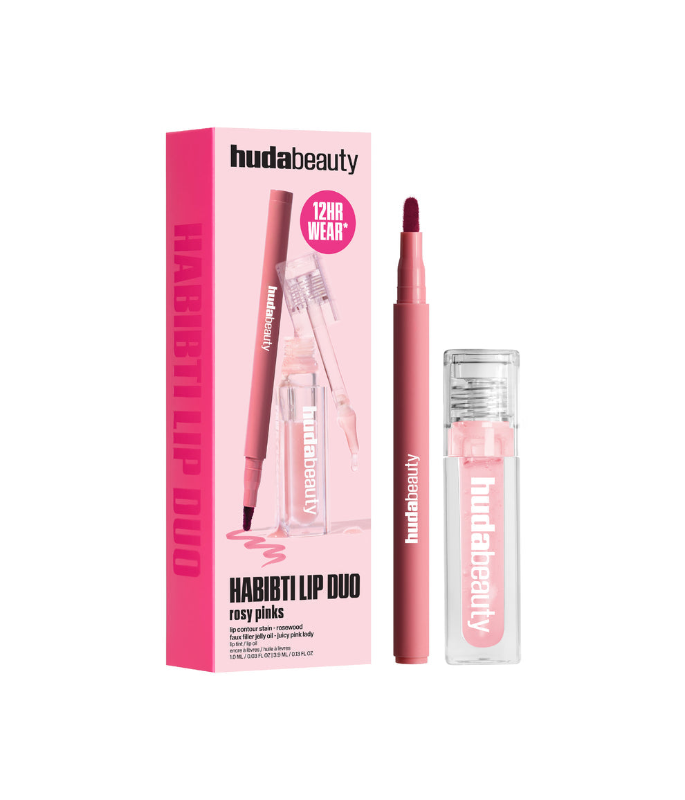 HUDA BEAUTY HABIBTI LIP DUO ROSY PINK KIT
