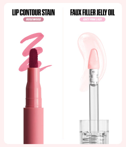 HUDA BEAUTY HABIBTI LIP DUO ROSY PINK KIT