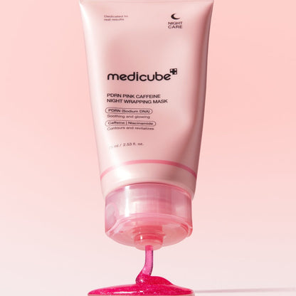 MEDICUBE PDRN PINK CAFFEINE NIGHT WRAPPING MASK