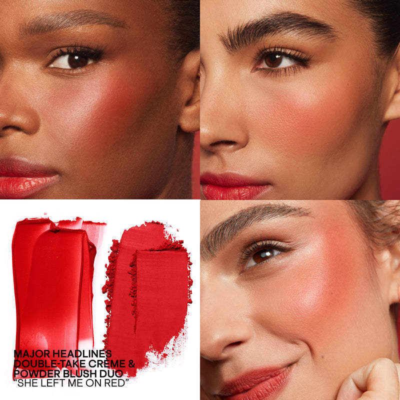 PATRICK TA MAJOR HEADLINES - DOUBLE-TAKE CREME & POWDER BLUSH DUO(she left me on red)