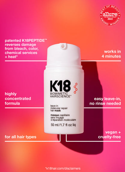 K18 BIOMIMETIC HAIRSCIENCE  LEAVE-IN MOLECULAR REPAIR HAIR MASK