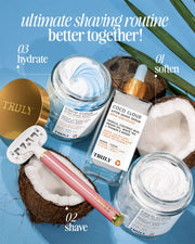 TRULY BEAUTY WORLD FAMOUS SHAVE ROUTINE COCO CLOUD SHAVE SET