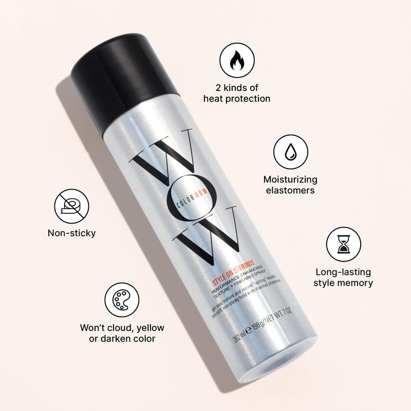 Colorwow Steroids Color-Safe Texturizing Spray Instant Big Hair + Sexy, Long-Lasting Texture