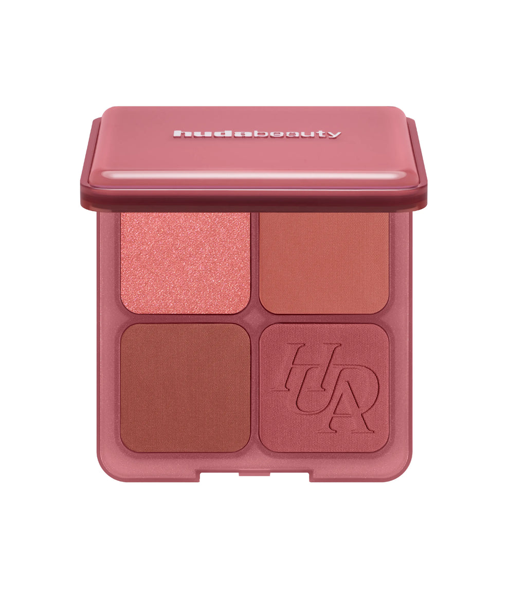 HUDA BEAUTY BLUSH FILTER BLURRING BLUSHIGHLTERS PALETTE (strawberry latte)