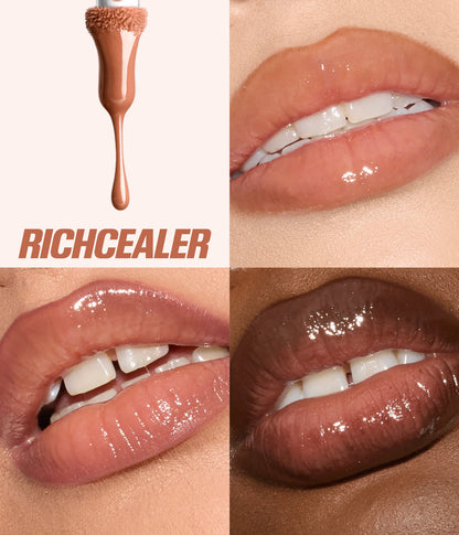 Huda Beauty Faux Filler Extra Shine Lip Gloss (richclear)