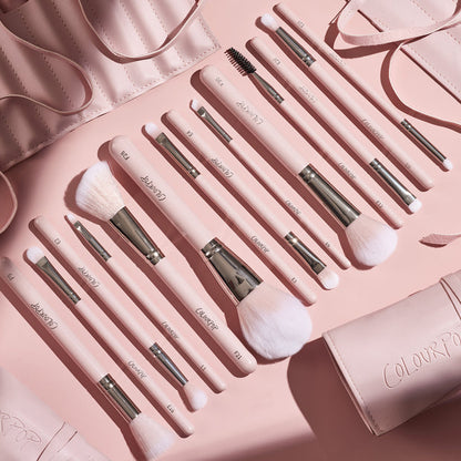COLOURPOP MAKEUP BRUSH KIT ROLL MAKEUP TOOLS & ACCESSORIES (SMOKE 'N ROSES BRUSH )