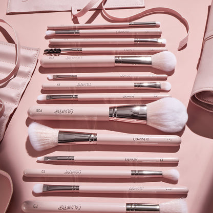 COLOURPOP MAKEUP BRUSH KIT ROLL MAKEUP TOOLS & ACCESSORIES (SMOKE 'N ROSES BRUSH )
