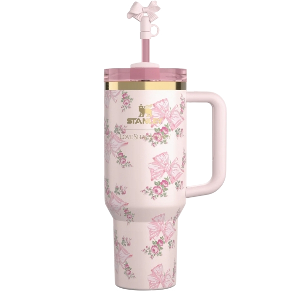 STANLEY 1913 X LOVESHACKFANCY QUENCHER TUMBLER WITH HANDLE (pink)