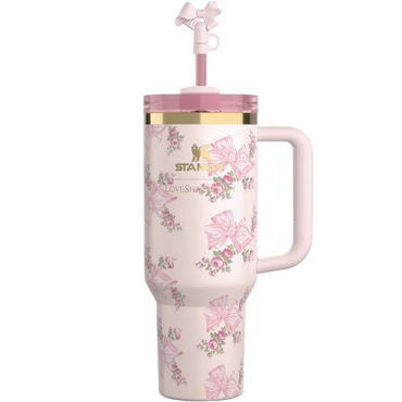STANLEY 1913 X LOVESHACKFANCY QUENCHER TUMBLER WITH HANDLE (pink)