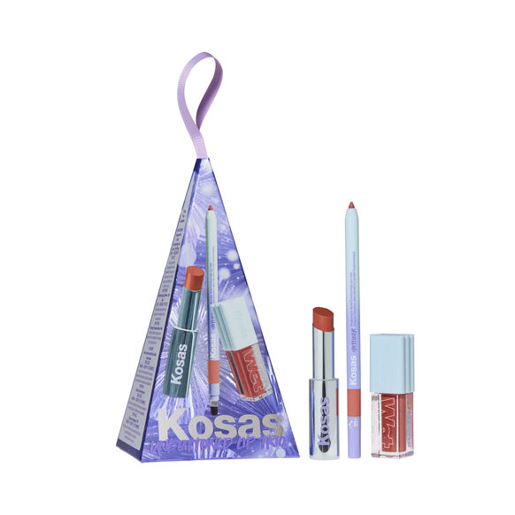 KOSSAS UNBUTTONED LIP TRIO WET STICK, HOTLINER + WET LIP OIL GLOSS